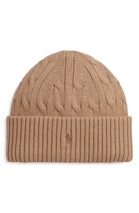 Kids' Cable Stitch Cotton Beanie