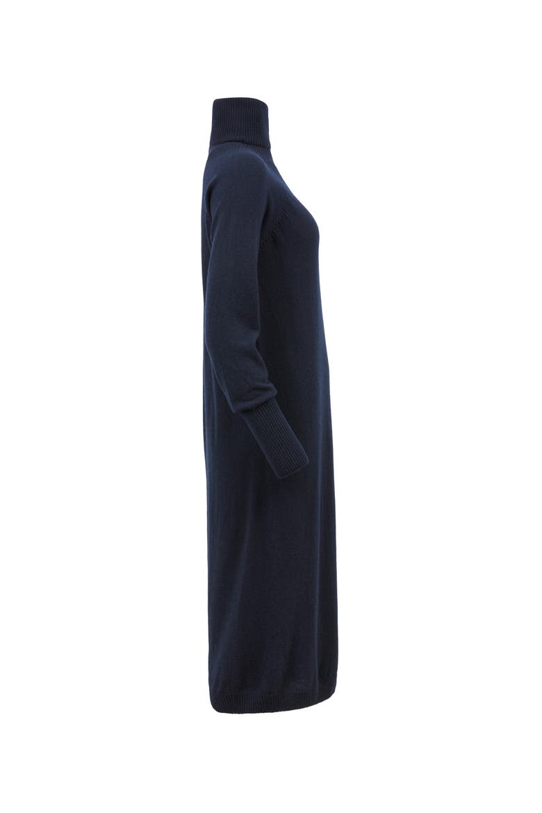 Supersoft Midi Turtleneck Dress, Alternate, color, DARK NAVY
