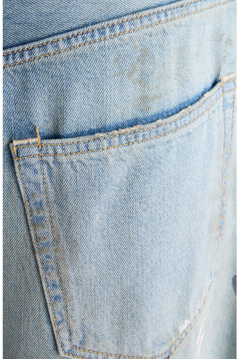 2023 U Trafalgar Paint Splattered Straight Leg Jeans, Alternate, color, LIGHT BLUE