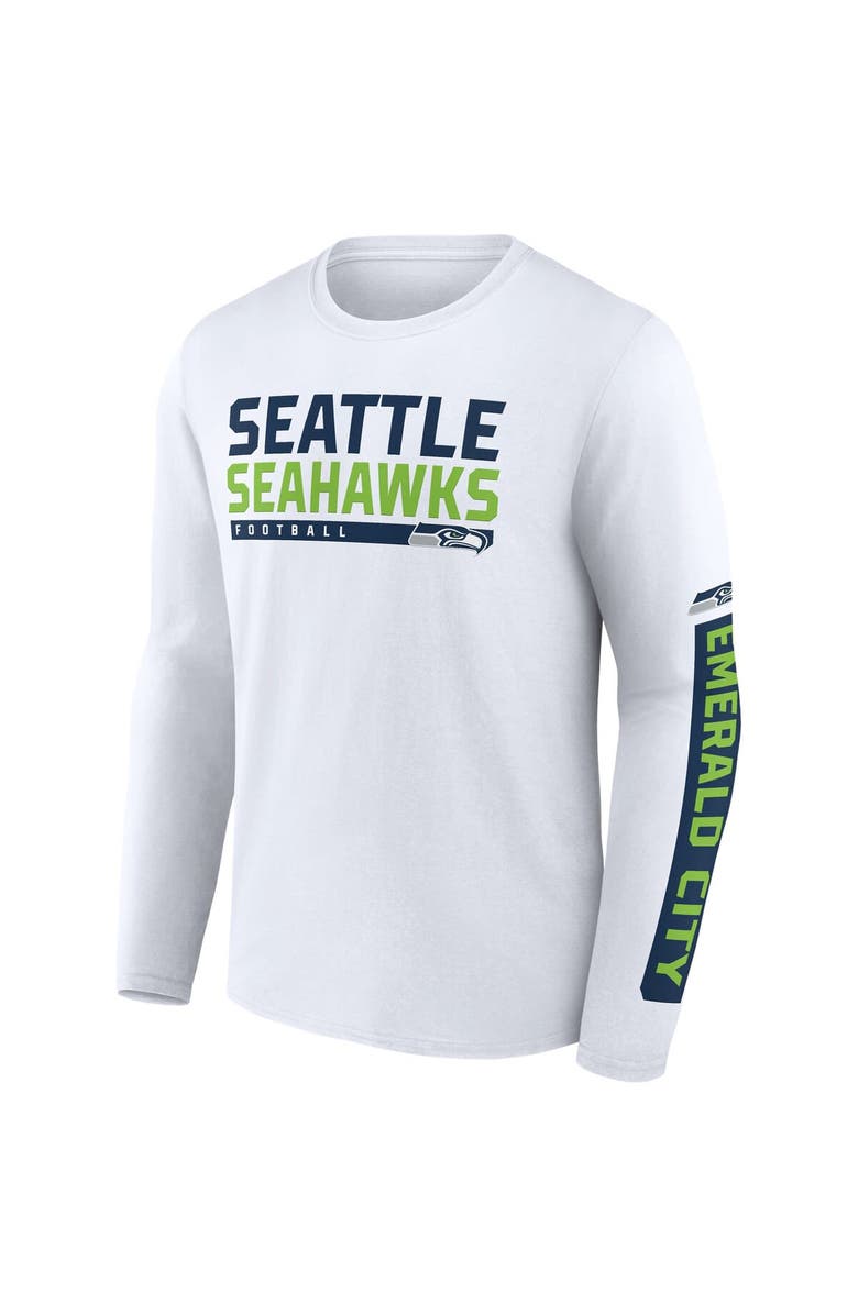 FANATICS Men's Fanatics Branded College Navy/White Seattle Seahawks Two-Pack 2023 Schedule T-Shirt Combo Set, Alternate, color, Navy
