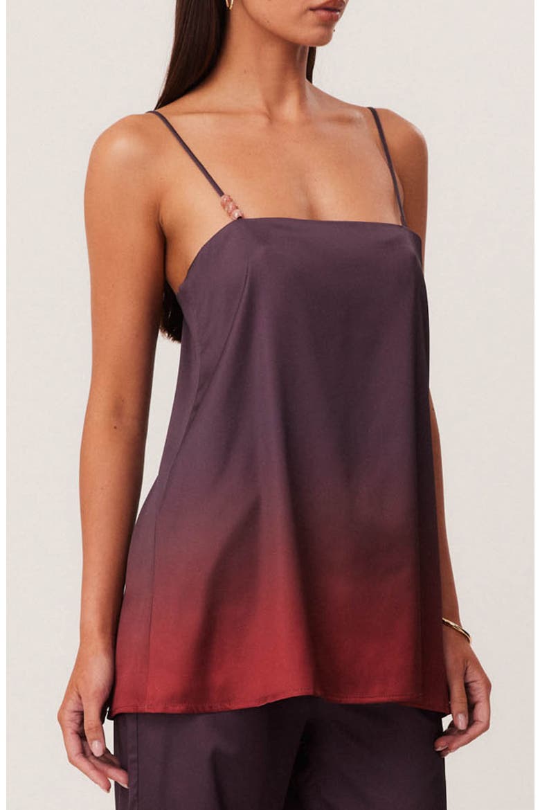 Amaya Long Line Ombré Top, Alternate, color, PLUM OMBRE