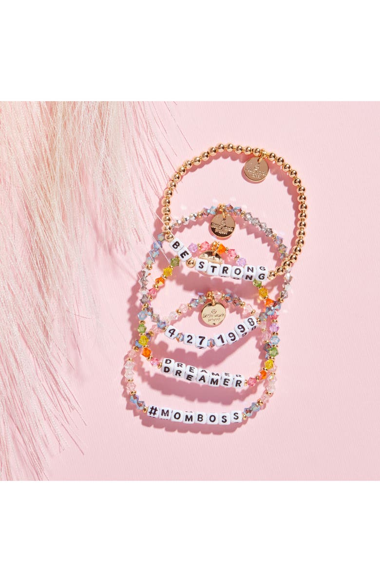 Little Words Project Custom Beaded Stretch Bracelet, Alternate, color, 