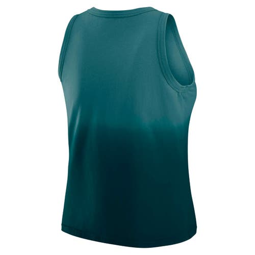 Wear By Erin Andrews X Gracie Hunt Green Philadelphia Eagles Ombre Tank Top In Green