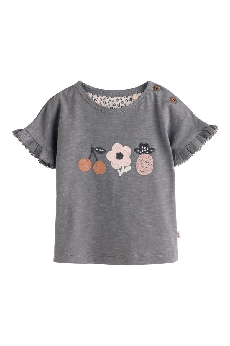 6-Pack Assorted Frill T-Shirts & Shorts Set, Alternate, color, GREY MULTI