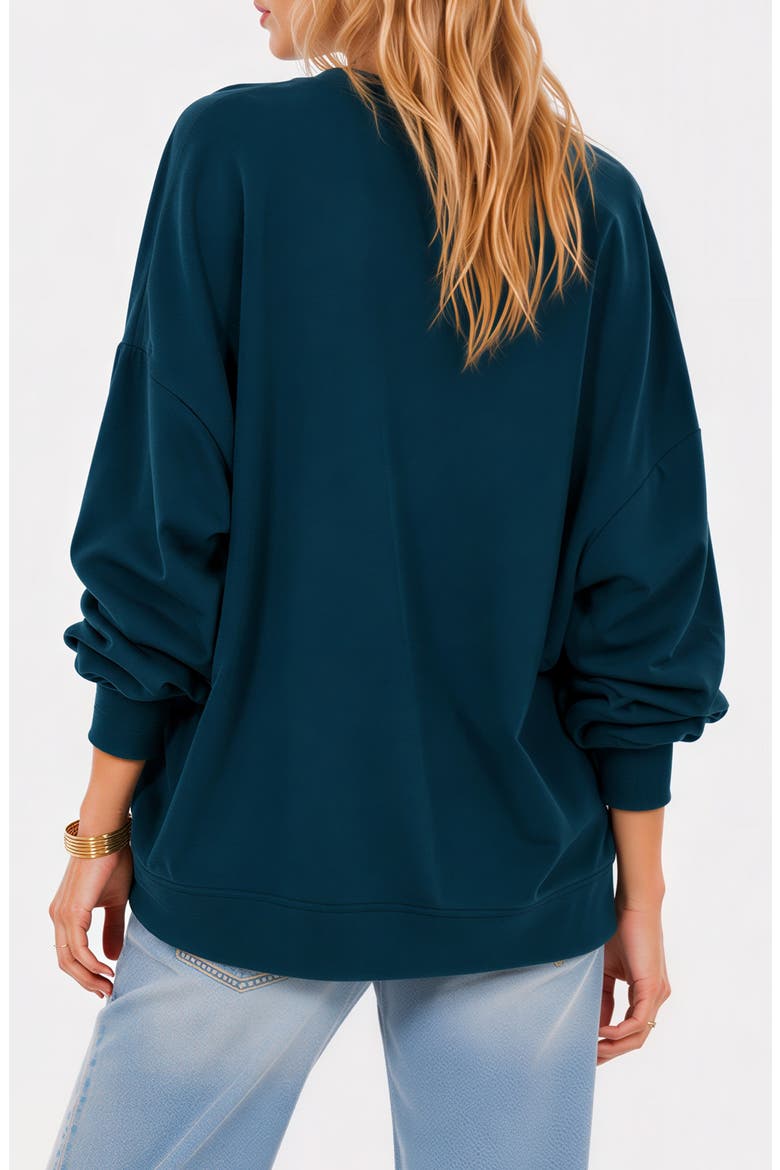 Contrast Piped Cardigan, Alternate, color, TEAL