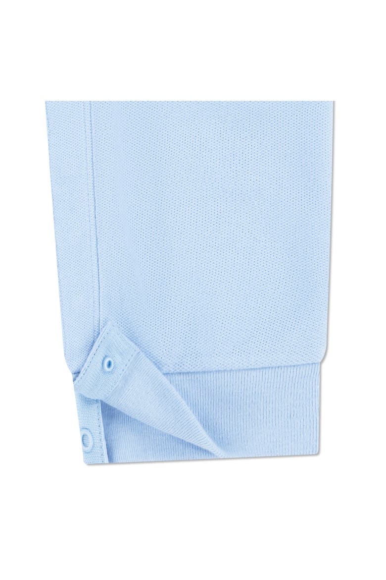 Polo Collar Stretch Cotton Piqué Romper, Alternate, color, PANORAMA