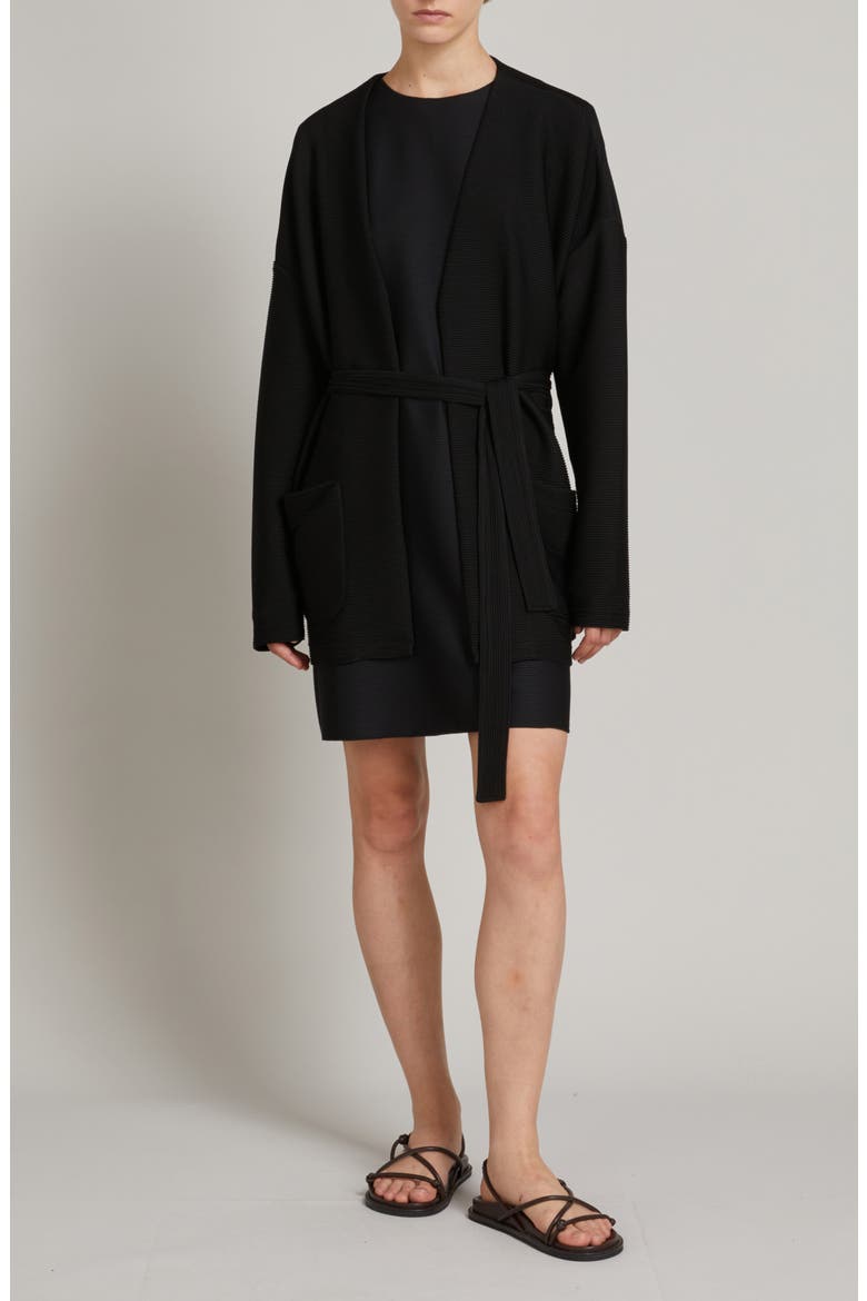 Papilla Belted Cardigan, Main, color, BLACK