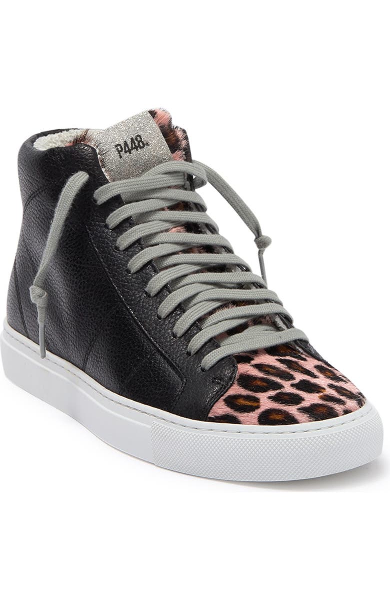 P448 Star Leather High Top Sneaker, Main, color,