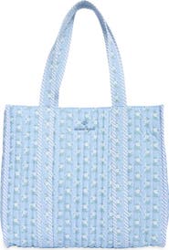 Nanette Lepore Floral Quilted Tote with Bear Charm & Crossbody Bag