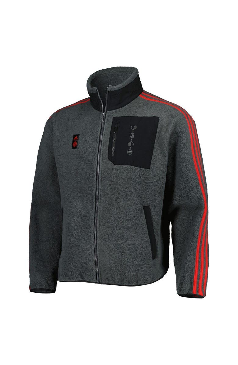 adidas Men's adidas Gray Bayern Munich Lifestyler Fleece Full-Zip Jacket, Alternate, color,