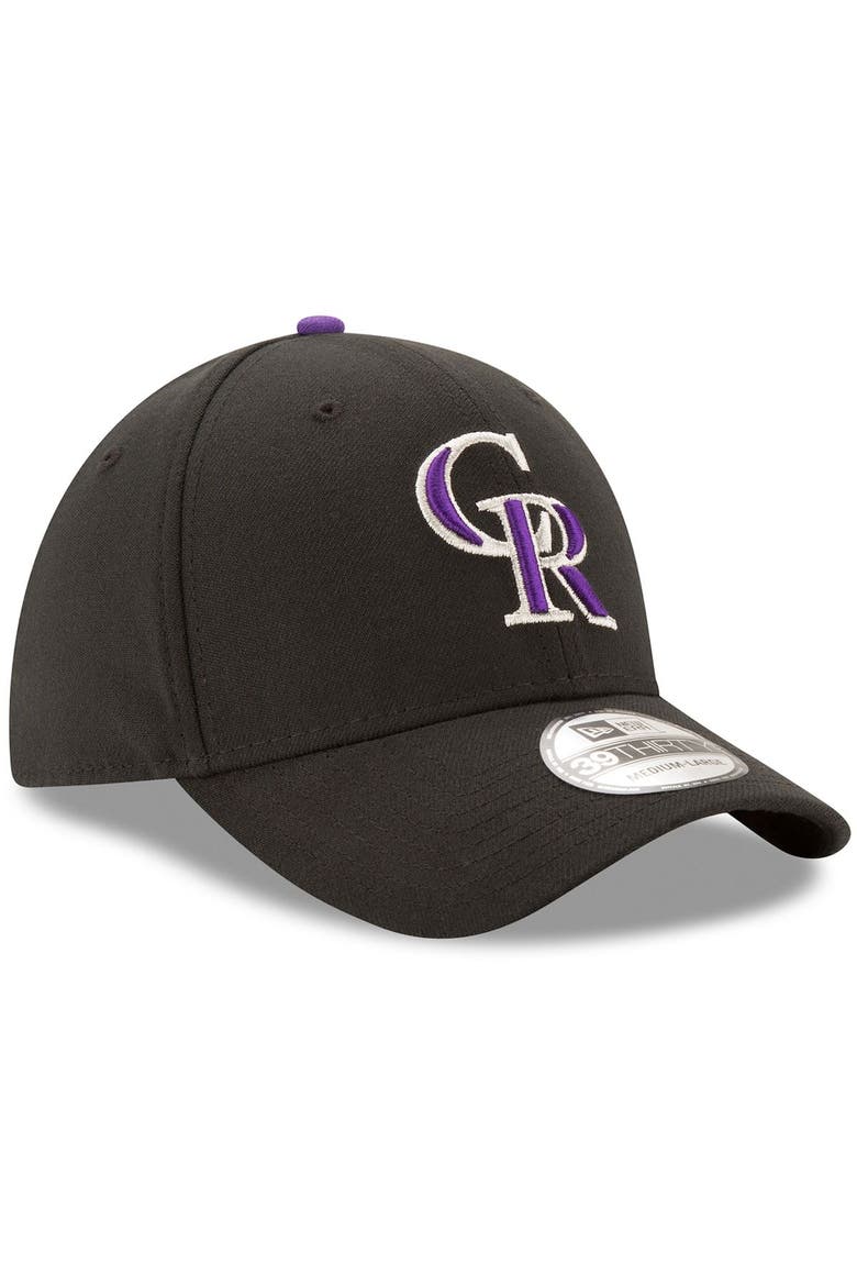 Men's New Era Black Colorado Rockies Game Team Classic 39THIRTY Flex Hat, Alternate, color, Black