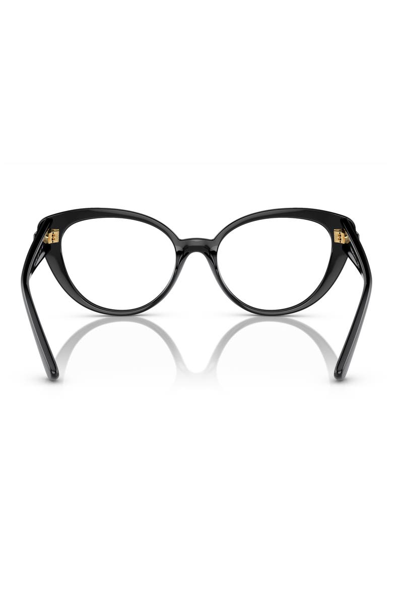 53mm Cat Eye Optical Glasses, Alternate, color, BLACK