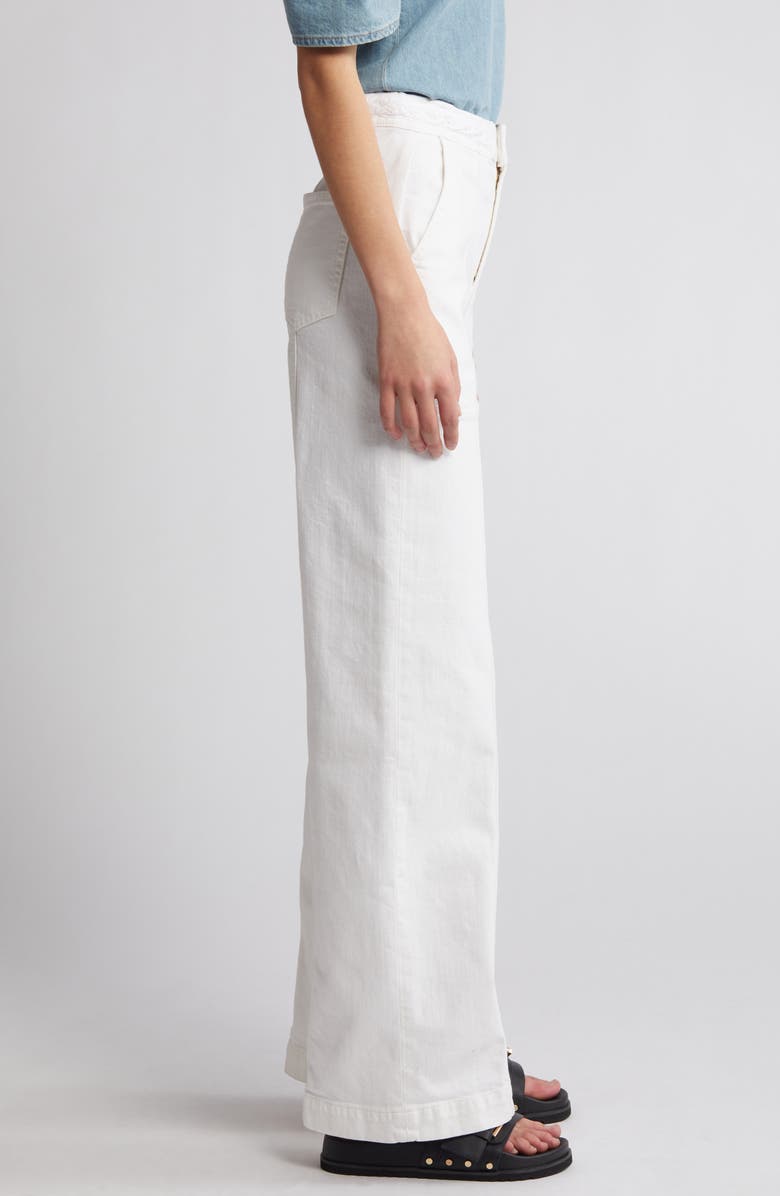 FRAME Braided Waistband Wide Leg Jeans, Alternate, color, 