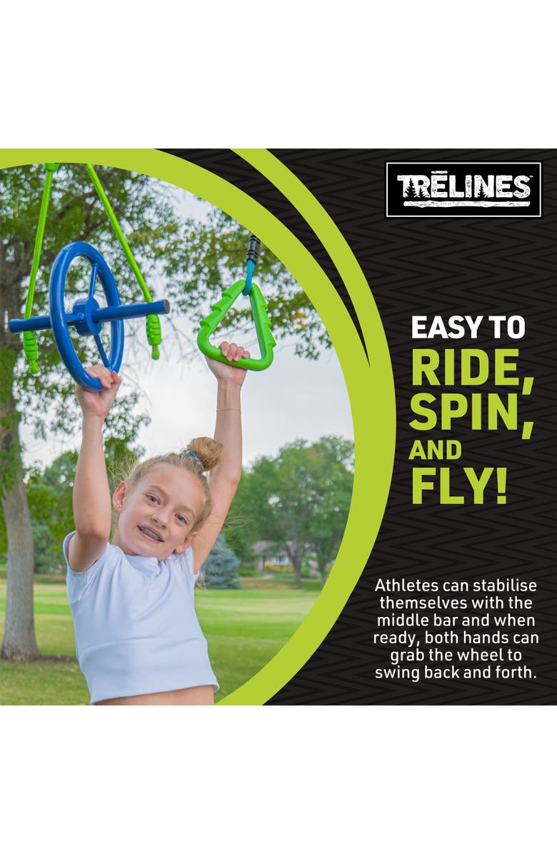 Trelines Ninja Vertical Fly Wheel 10 Inches, Attaches to Swingset Kits, 500lb Cap, Alternate, color, Multicolored
