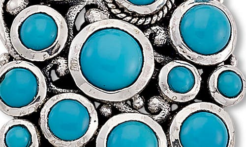 Samuel B. Silver 1.70 Ct. Tw. Sleeping Beauty Turquoise Cluster Pendant In Turquoise