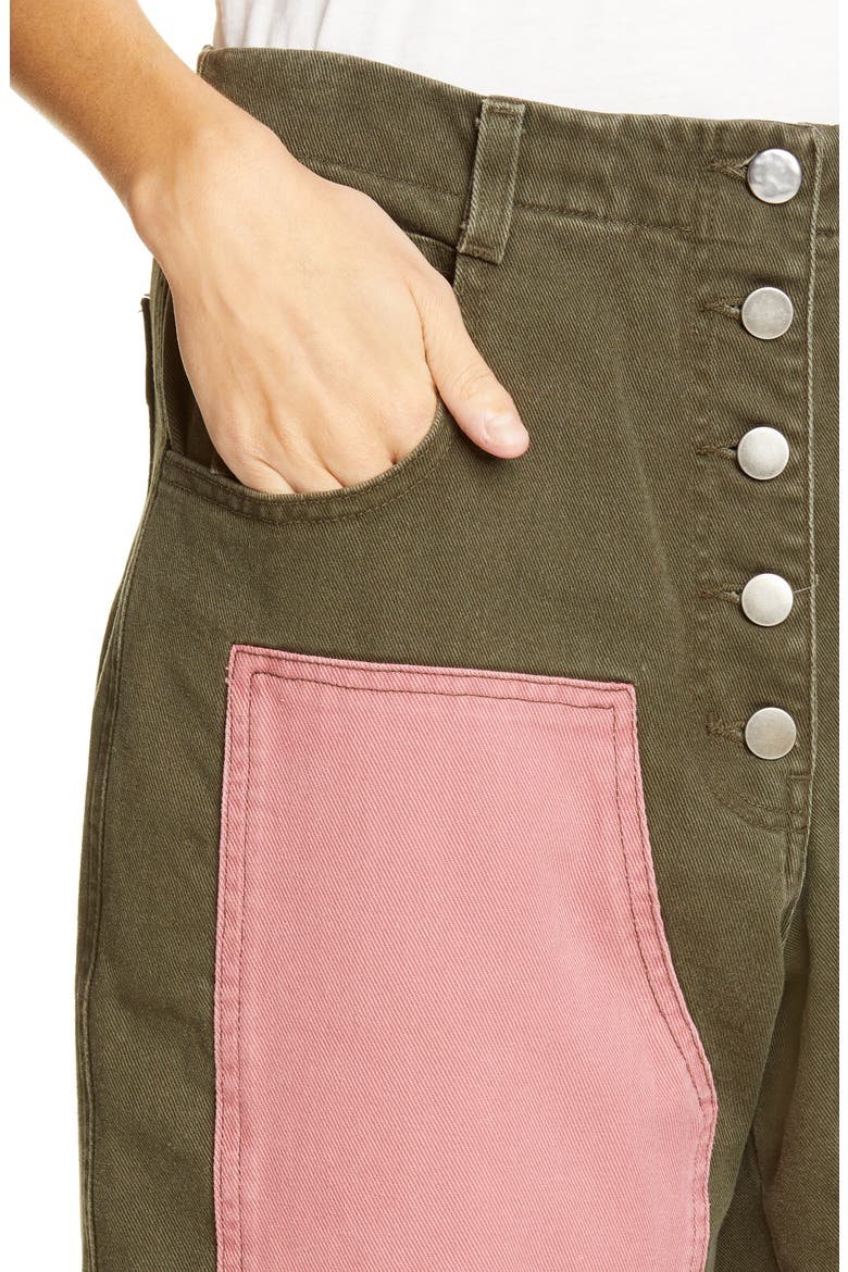 Handy Colorblock Crop Pants, Alternate, color, JALAPENO