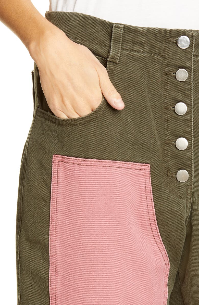 Rachel Comey Handy Colorblock Crop Pants, Alternate, color,
