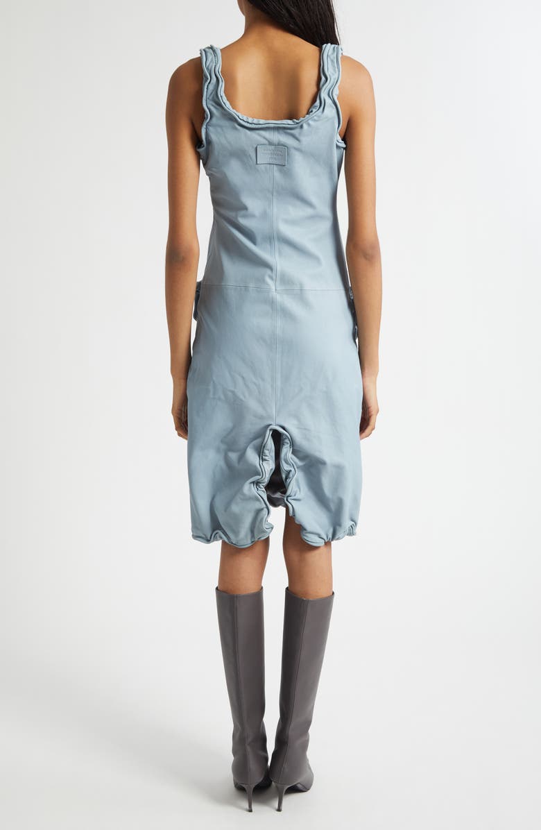 Acne Studios Lainy Sleeveless Leather Dress, Alternate, color, Pale Blue