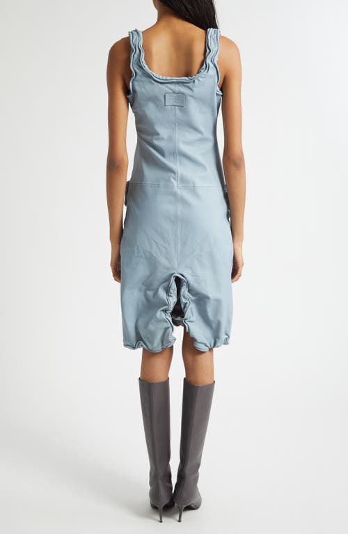 Acne Studios Lainy Sleeveless Leather Dress In Blue