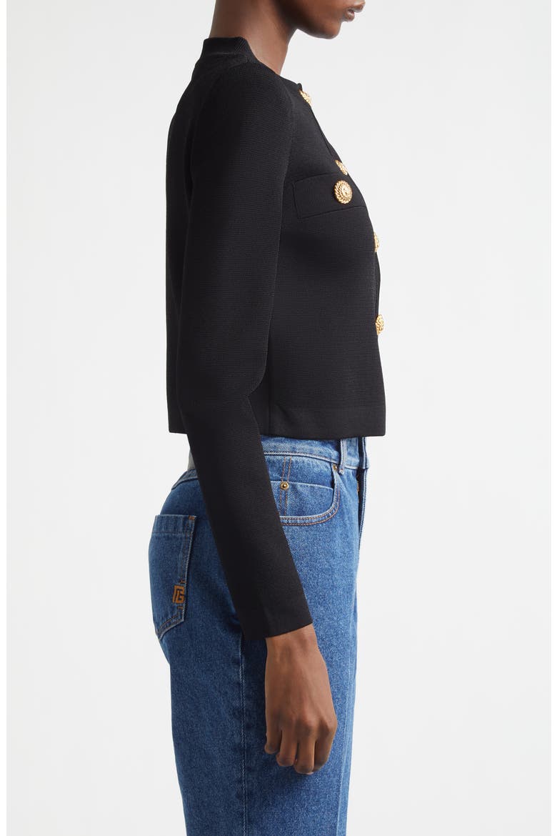 Button Detail Cardigan, Alternate, color, BLACK