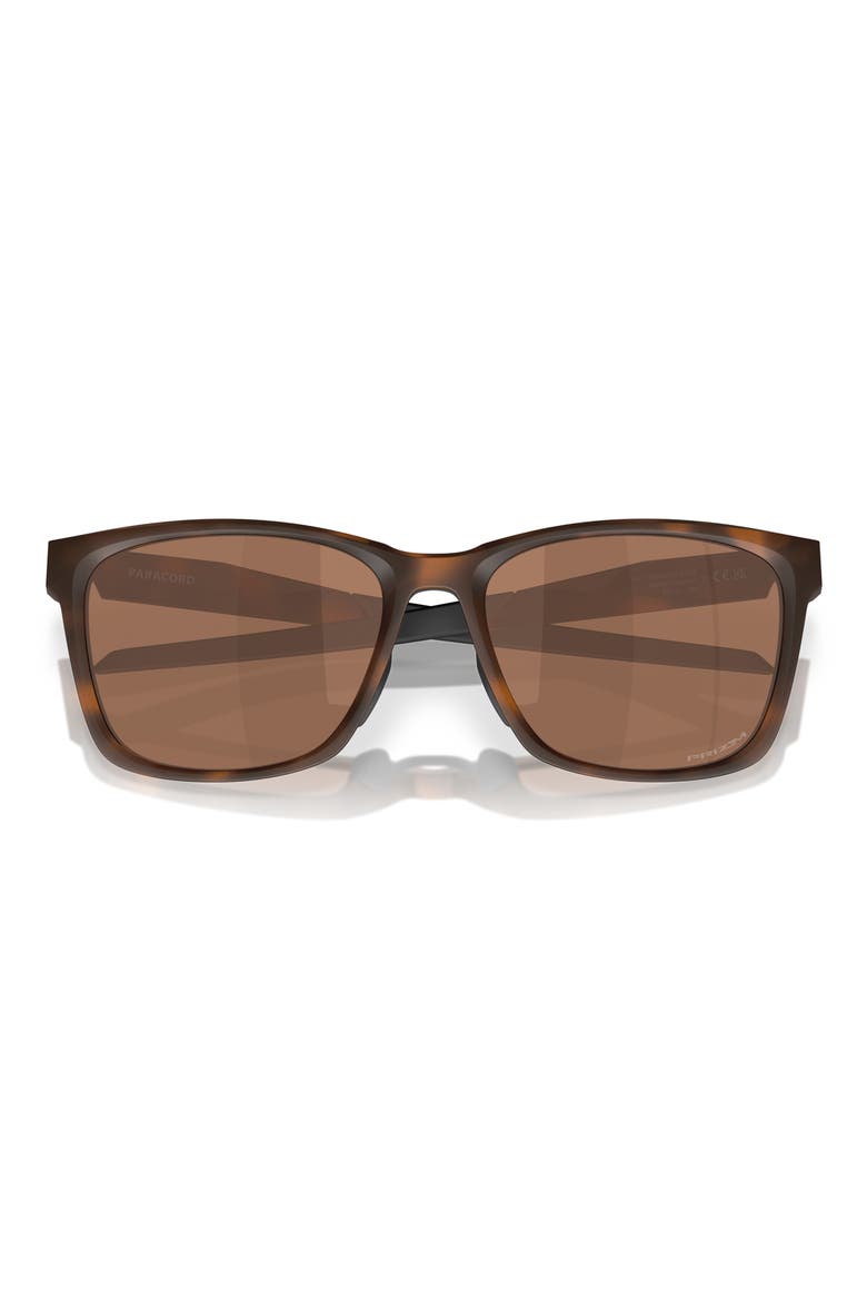 57mm Prizm™ Polarized Square Sunglasses, Alternate, color, BROWN TORTOISE