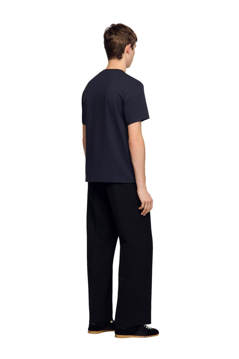 T-shirt with double S patch, Alternate, color, Navy blue