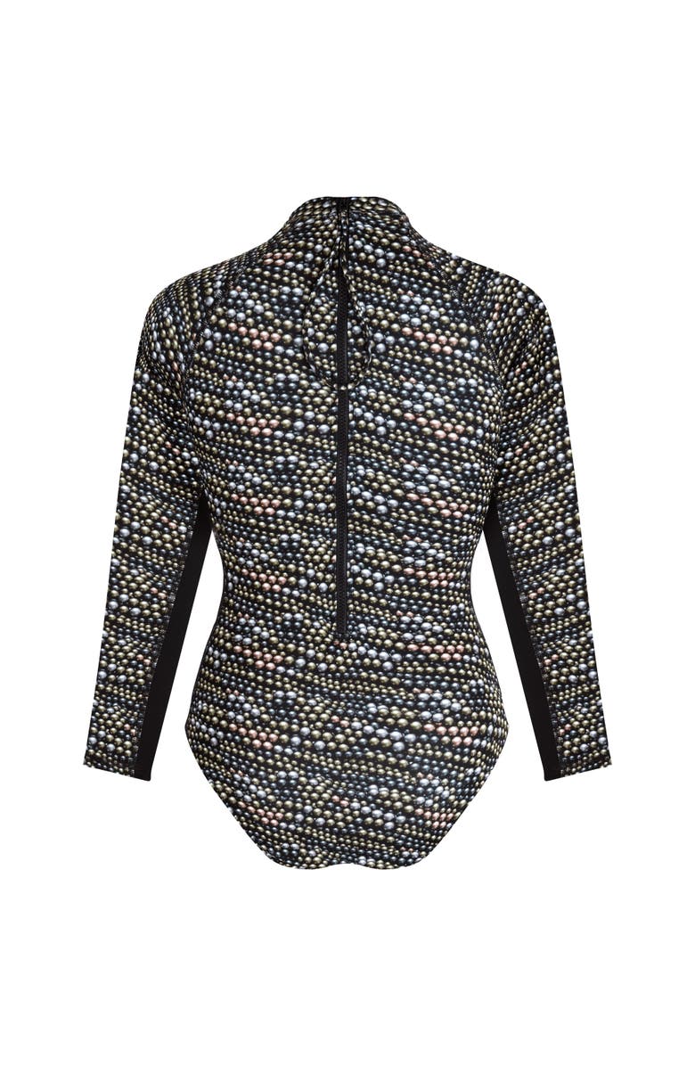 Vilebrequin Women's Pearl Neoprene UV Protection One-Piece Rashguard Swimsuit, Alternate, color, Noir