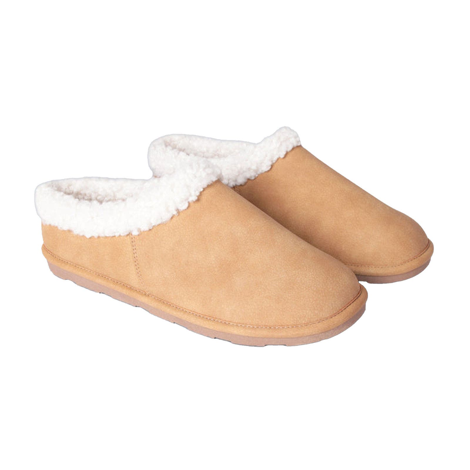 Gender Inclusive Borg Lined Slippers, Main, color, Beige