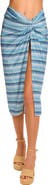 Ramy Brook Xana Metallic Chevron Cover-Up Skirt
