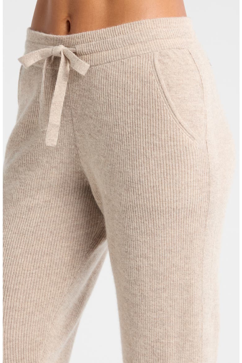 Wool & Cashmere Knit Joggers, Alternate, color, TAN OXFORD HEATHER