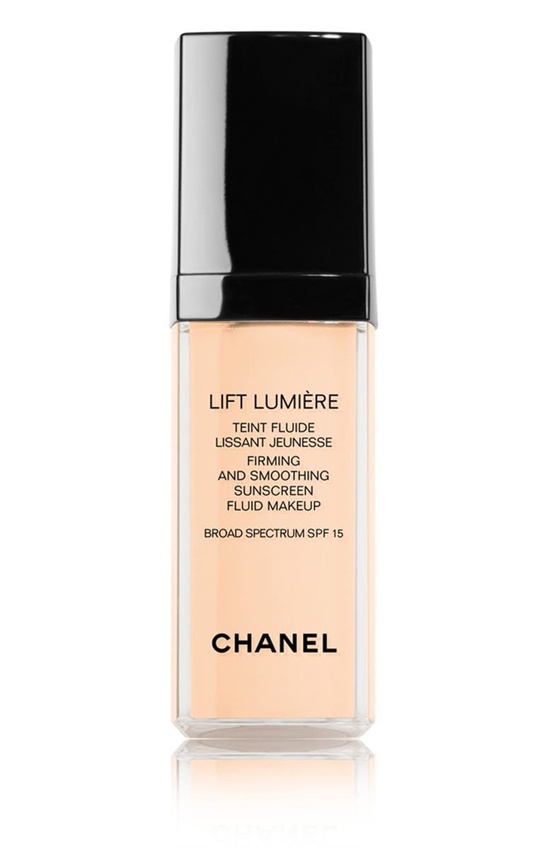 CHANEL LIFT LUMIÈRE <br />Firming & Smoothing Sunscreen Fluid Makeup Broad Spectrum SPF 15, Main, color,