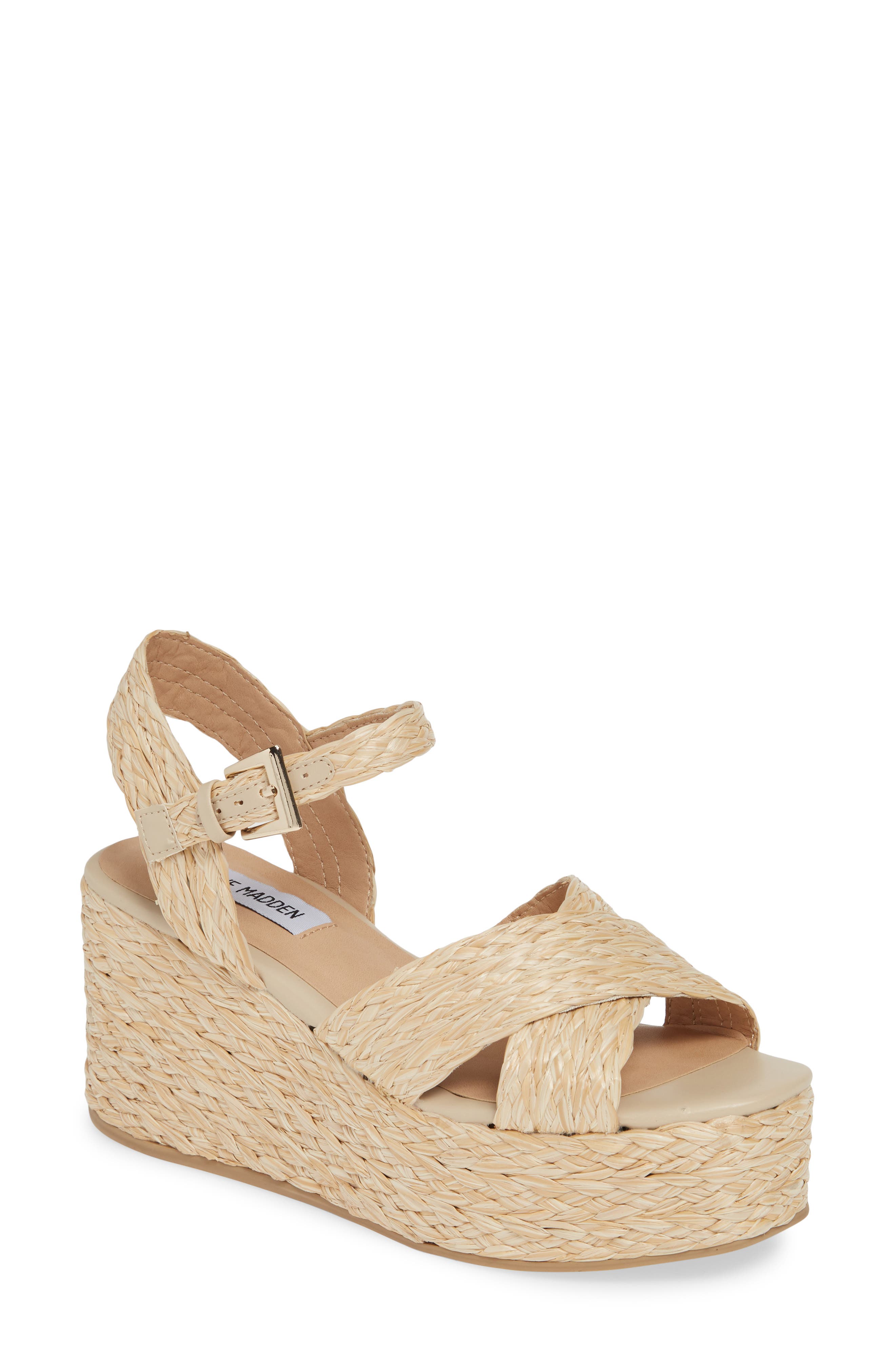 Steve Madden Pam Espadrille Platform Wedge Sandal, Main, color, 
