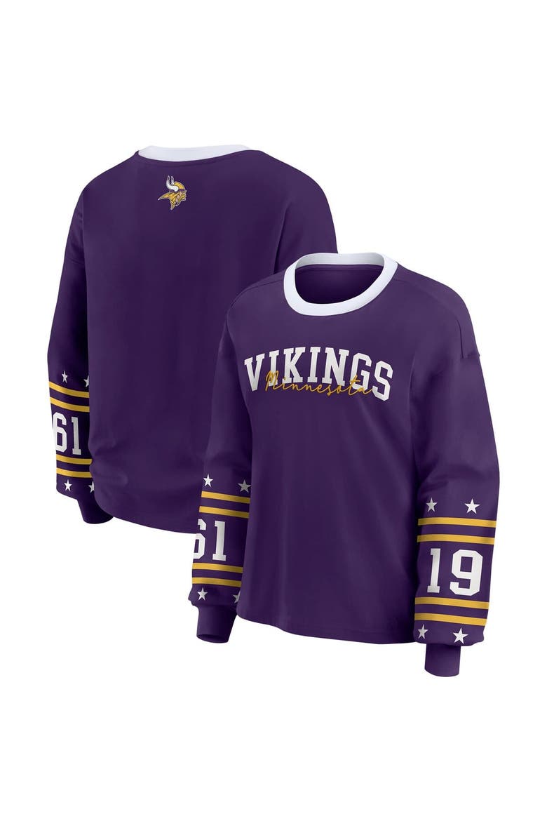 Women's WEAR by Erin Andrews  Purple Minnesota Vikings Sport Long-Sleeve T-Shirt, Main, color, Purple