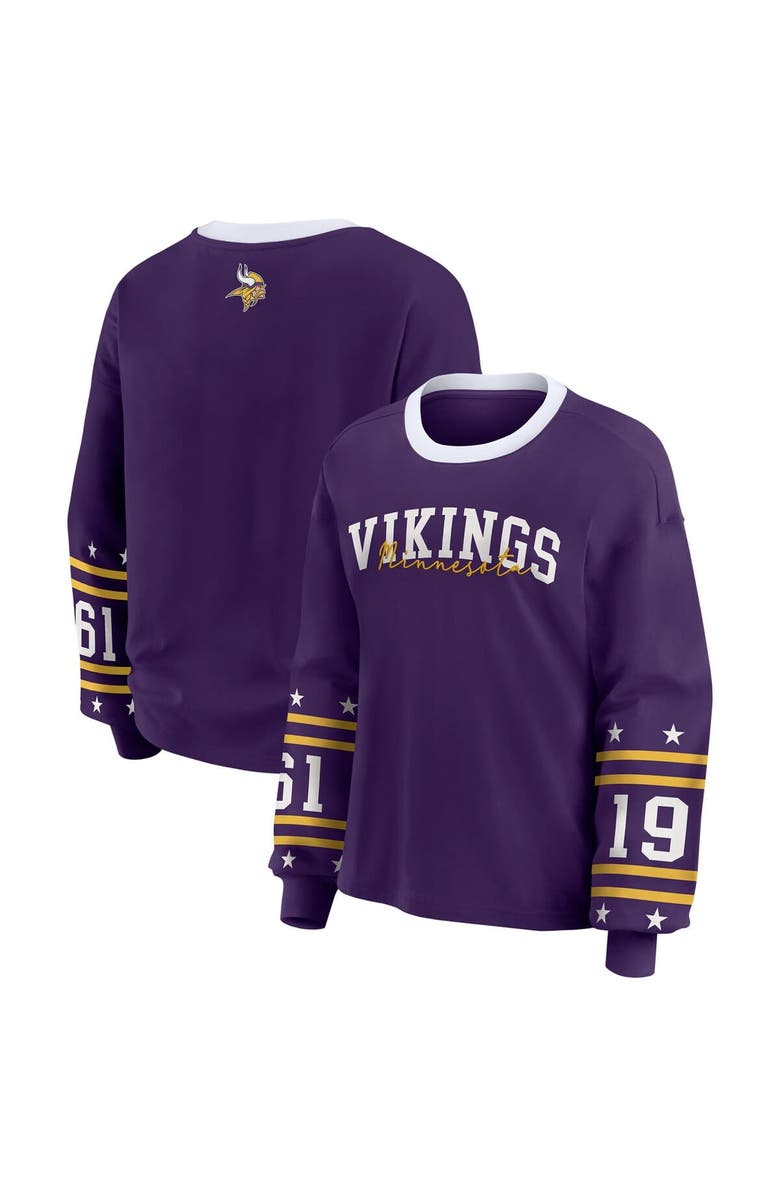 WEAR by Erin Andrews Women's WEAR by Erin Andrews Purple Minnesota Vikings Sport Long-Sleeve T-Shirt, Main, color, Purple