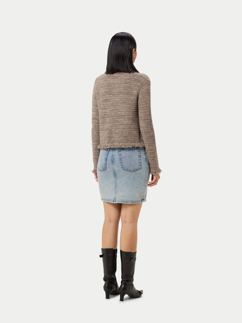 Gobi Mongolian Cashmere Organic Color Hook And Eye Closure Cashmere Cardigan In Taupe
