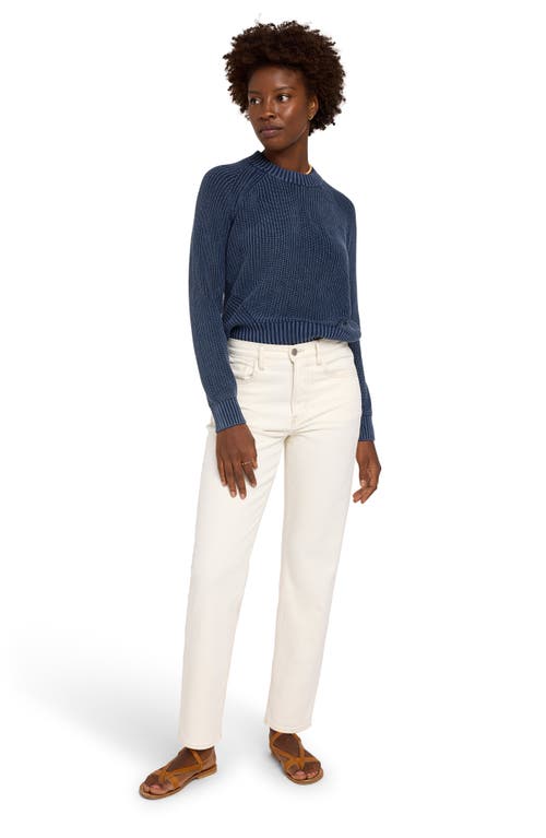 Faherty Organic Cotton Slim Straight Denim Pants In White