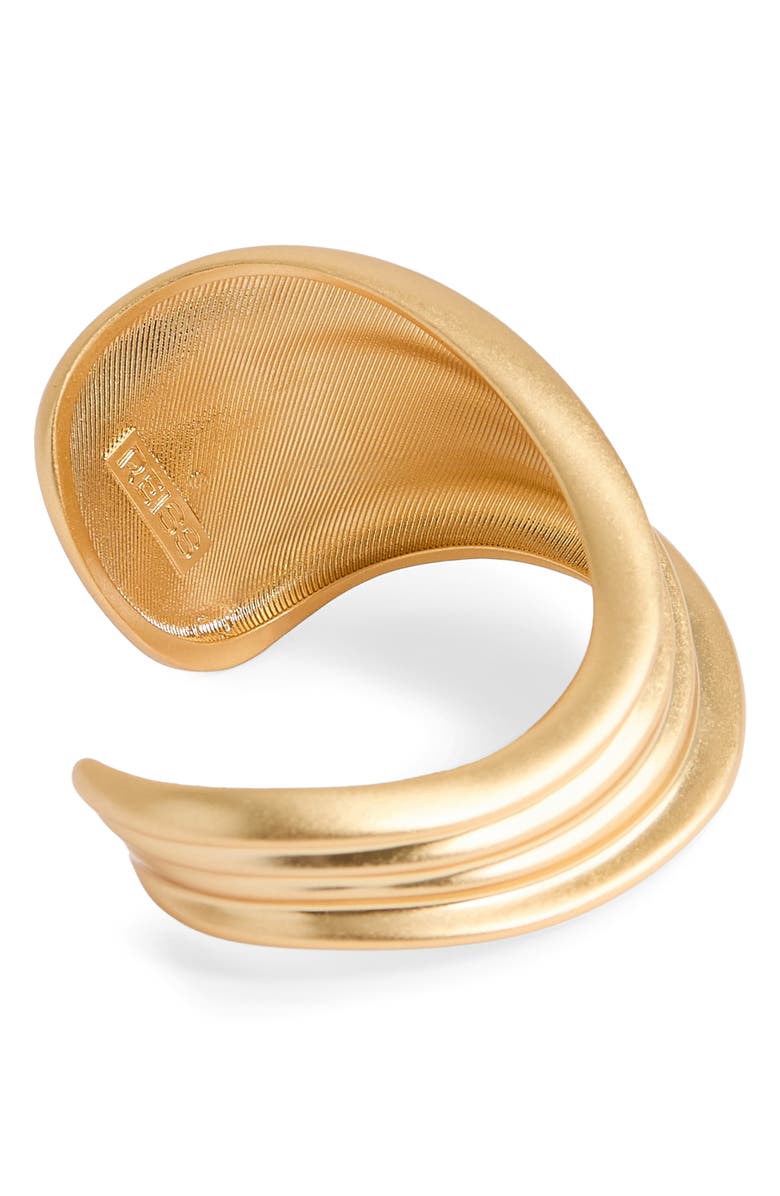 Reiss Florence Fluid Cuff Bracelet, Alternate, color, Gold Tone