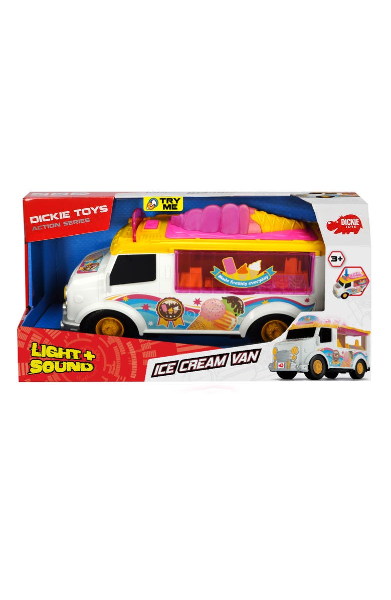 Dickie Toys HK Ltd 12 Inch Ice Cream Van, White/Yellow, Alternate, color, Multicolored