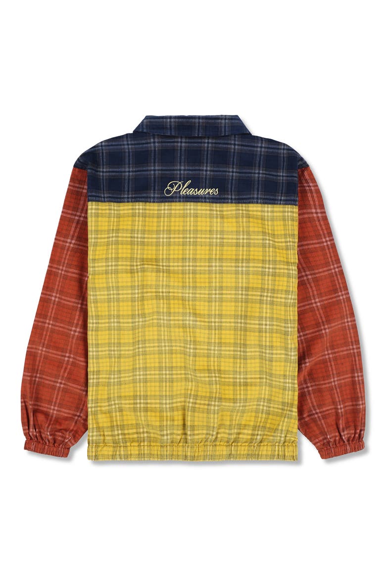 Colorblock Check Cotton Corduroy Shirt, Alternate, color, NAVY