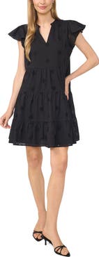 CeCe Eyelet Tiered Minidress