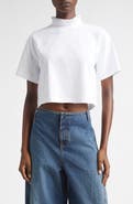 Alaïa Ribbon Collar Crop T-Shirt