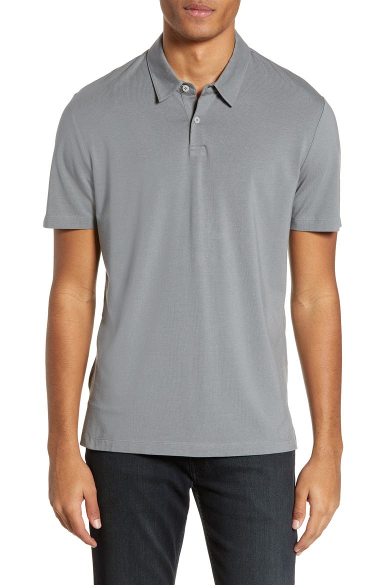 Burke Slim Fit Polo, Main, color, DAWN GREY
