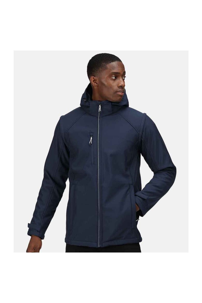 Erasmus 4 In 1 Soft Shell Jacket, Alternate, color, Navy