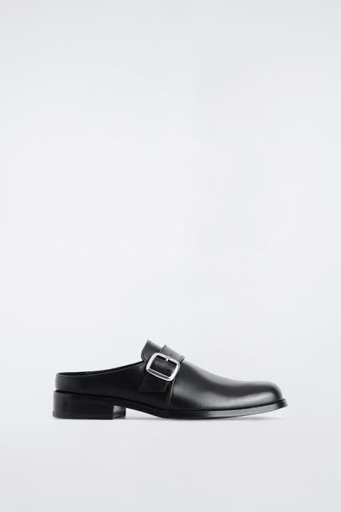 Buckled Leather Mules