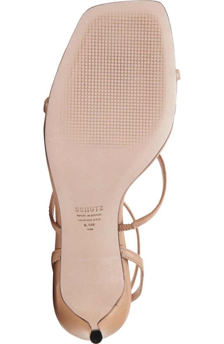 Schutz Ameena T-Strap Thong Sandal, Alternate, color, Honey/ Beige Leather