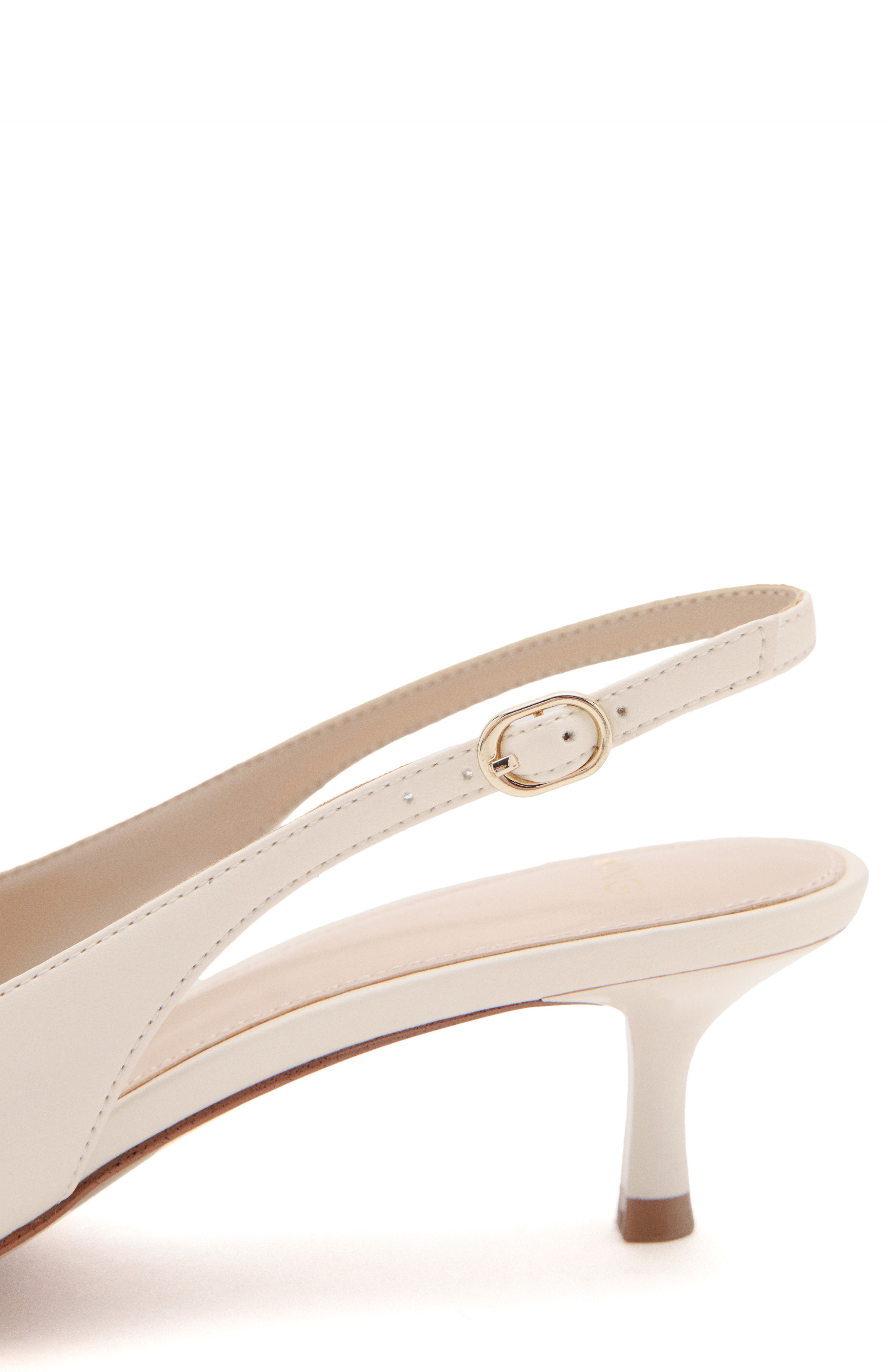 MANGO Mona Slingback Pump, Alternate, color, Ecru