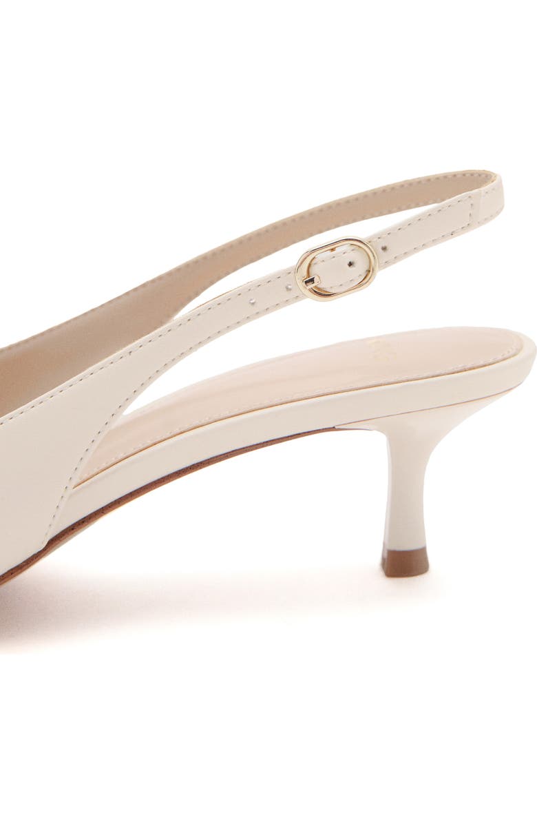MANGO Mona Slingback Pump, Alternate, color, Ecru