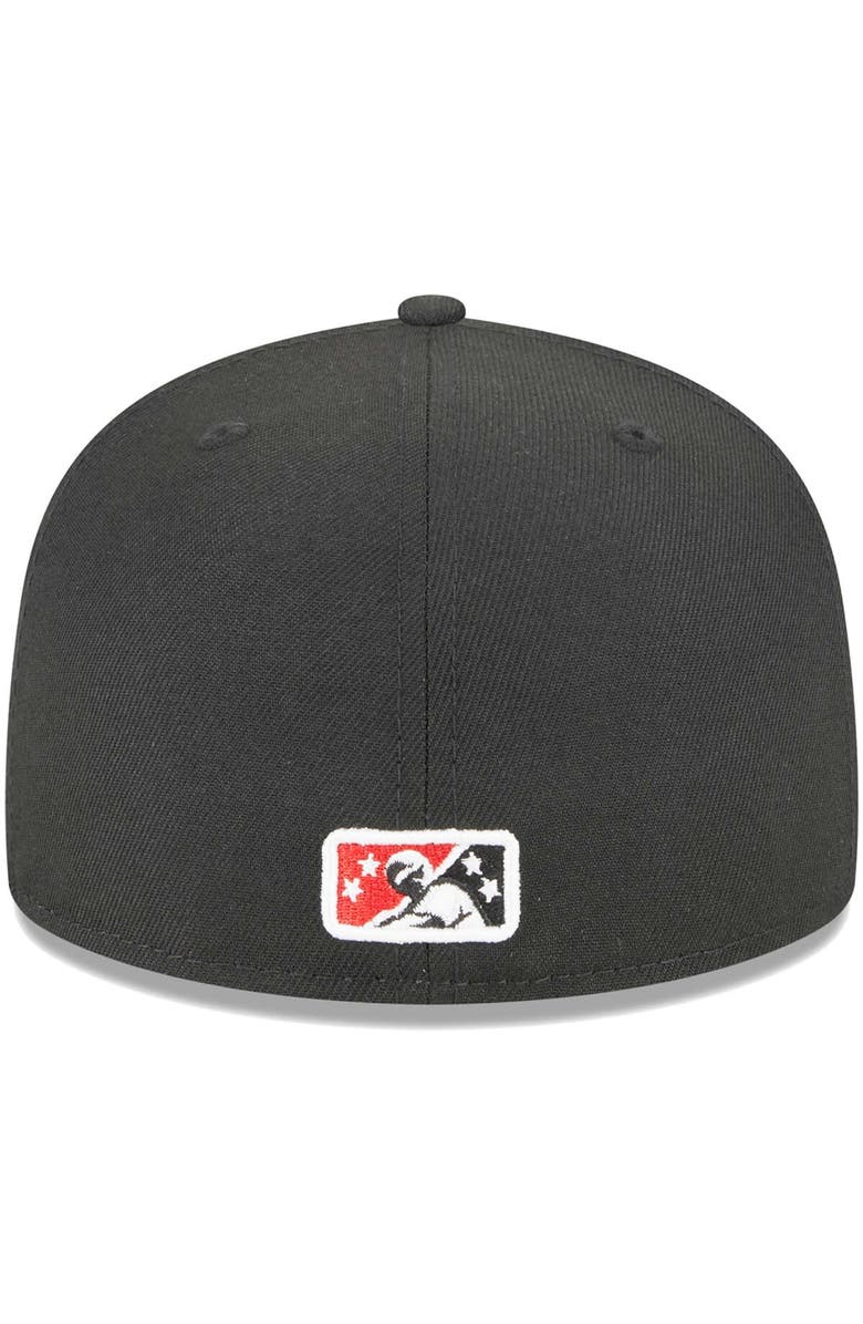 New Era Men's New Era Black Binghamton Rumble Ponies Theme Nights Binghamton Rockin' Horses  59FIFTY Fitted Hat, Alternate, color, 