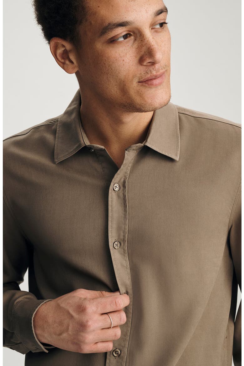 Regular Fit Button-Up Shirt, Alternate, color, MOREL
