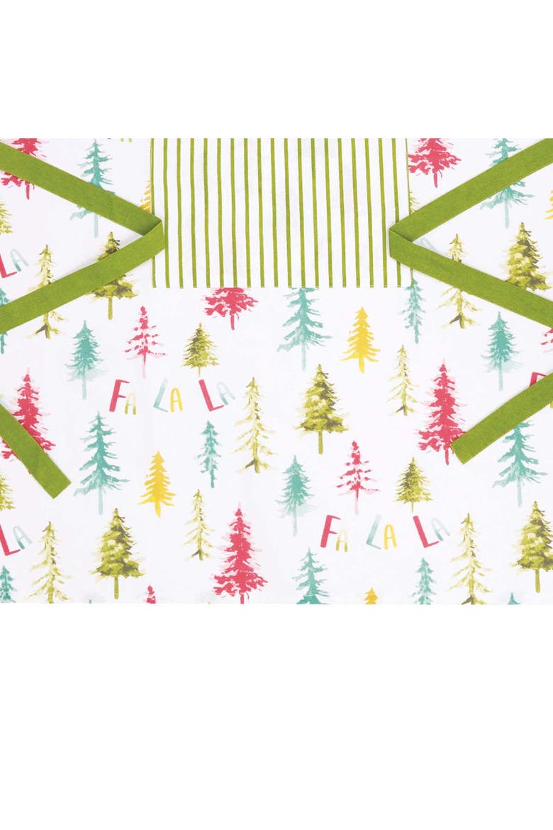 Winter Wonderland Trees 100% Cotton Christmas Apron, Alternate, color, Green
